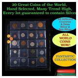20 Great Coins of the World, hand selected, many t
