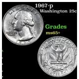 1967-p Washington Quarter 25c Grades GEM+ Unc