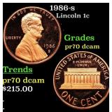 1986-s Proof Lincoln Cent 1c Graded pr70 dcam By S