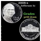 2008-s Proof Jefferson Nickel 5c Grades GEM++ Proo