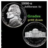 1996-s Proof Jefferson Nickel 5c Grades GEM++ Proo