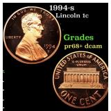 1994-s Proof Lincoln Cent 1c Grades GEM++ Proof De