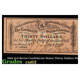 1864 3rd Series Confederate States Thirty Dollars