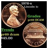 1976-s Proof Lincoln Cent 1c Grades GEM++ Proof De
