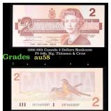1986-1991 Canada 2 Dollars Banknote P# 94b, Sig. T