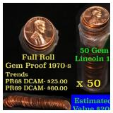 Gem Proof Lincoln 1c roll, 1970-s 50 pcs