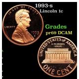 1993-s Proof Lincoln Cent 1c Grades GEM++ Proof De