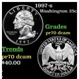 1997-s Proof Washington Quarter 25c Grades GEM++ P