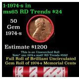 BU Shotgun Lincoln 1c roll, 1974-s 50 pcs Dunbar W