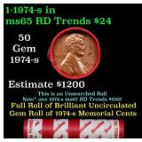 BU Shotgun Lincoln 1c roll, 1974-s 50 pcs Dunbar W