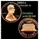 1993-s Proof Lincoln Cent 1c Grades GEM++ Proof De