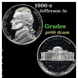 1996-s Proof Jefferson Nickel 5c Grades GEM++ Proo