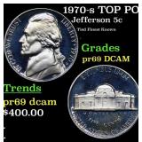 1970-s Proof Jefferson Nickel TOP POP! 5c Graded p