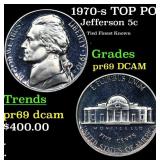 1970-s Proof Jefferson Nickel TOP POP! 5c Graded p