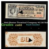 1942 Boston Terminal Company $17.50 Note Grades Se