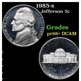 1985-s Proof Jefferson Nickel 5c Grades GEM++ Proo