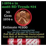 BU Shotgun Lincoln 1c roll, 1974-s 50 pcs Dunbar W