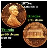 1975-s Proof Lincoln Cent 1c Grades GEM++ Proof De