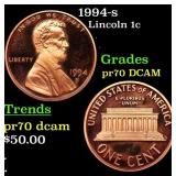 1994-s Proof Lincoln Cent 1c Grades GEM++ Proof De