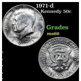 1971-d Kennedy Half Dollar 50c Grades GEM+ Unc