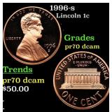 1996-s Proof Lincoln Cent 1c Grades GEM++ Proof De