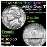 ***Auction Highlight*** 1955-d Jefferson Nickel Ne