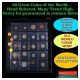 20 Great Coins of the World, hand selected, many t