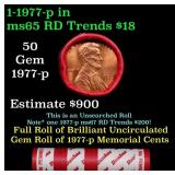 BU Shotgun Lincoln 1c roll, 1977-p 50 pcs Dunbar W