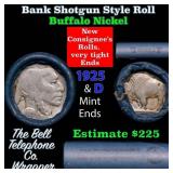 Buffalo Nickel Shotgun Roll in Old Bank Style 