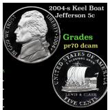 2004-s Keel Boat Proof Jefferson Nickel 5c Grades