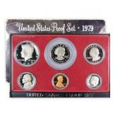 1979 United Stated Mint Proof Set 6 coins No Outer
