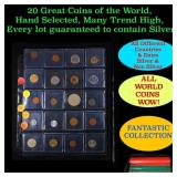 20 Great Coins of the World, hand selected, many t