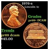 1976-s Proof Lincoln Cent 1c Grades GEM++ Proof De