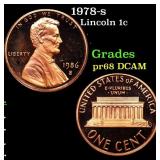 1978-s Proof Lincoln Cent 1c Grades GEM++ Proof De