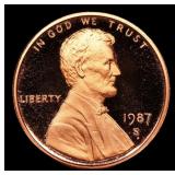 1987-s Proof Lincoln Cent 1c Grades GEM++ Proof De