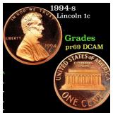1994-s Proof Lincoln Cent 1c Grades GEM++ Proof De