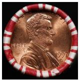 BU Shotgun Lincoln 1c roll, 1997-d 50 pcs Bank Wra