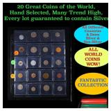 20 Great Coins of the World, hand selected, many t