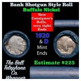 Buffalo Nickel Shotgun Roll in Old Bank Style 