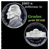 1997-s Proof Jefferson Nickel 5c Grades GEM++ Proo