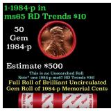 BU Shotgun Lincoln 1c roll, 1984-p 50 pcs Dunbar W