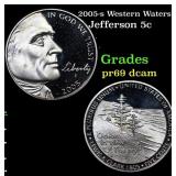 2005-s Western Waters Proof Jefferson Nickel 5c Gr