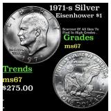 1971-s Silver Eisenhower Dollar $1 Grades GEM++ Un