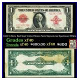 1923 $1 Red Seal United States Note Grades xf Sign