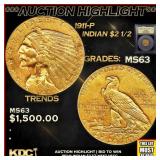 ***Major Highlight*** 1911-p Gold Indian Quarter E