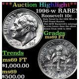 ***Auction Highlight*** 1996-w Roosevelt Dime RARE