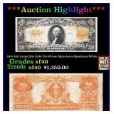 1922 $20 Large Size Gold Certificate Grades xf Sig