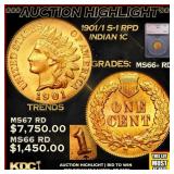 ***Major Highlight*** 1901 Indian Cent S-1 1c ms66