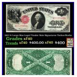1917 $1 Large Size Legal Tender Note Grades xf Sig