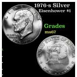 1976-s Silver Eisenhower Dollar $1 Grades GEM++ Un
